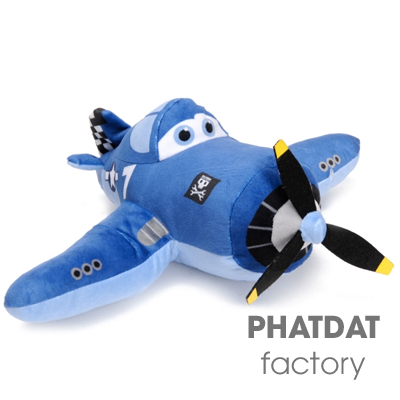 Factory producing stuffed airplanes, cars, and spaceships.